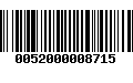 Código de Barras 0052000008715