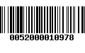 Código de Barras 0052000010978