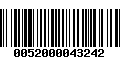 Código de Barras 0052000043242