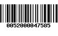 Código de Barras 0052000047585