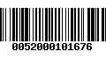 Código de Barras 0052000101676