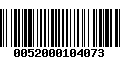 Código de Barras 0052000104073