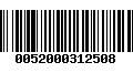 Código de Barras 0052000312508