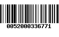 Código de Barras 0052000336771