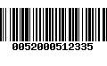 Código de Barras 0052000512335