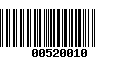 Código de Barras 00520010