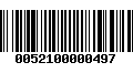 Código de Barras 0052100000497