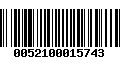 Código de Barras 0052100015743