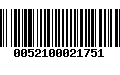 Código de Barras 0052100021751