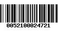 Código de Barras 0052100024721