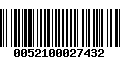 Código de Barras 0052100027432