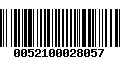 Código de Barras 0052100028057