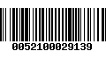 Código de Barras 0052100029139