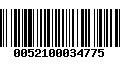 Código de Barras 0052100034775