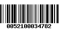 Código de Barras 0052100034782