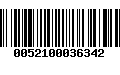 Código de Barras 0052100036342