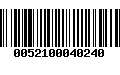 Código de Barras 0052100040240