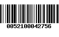 Código de Barras 0052100042756