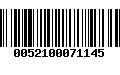 Código de Barras 0052100071145