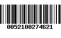 Código de Barras 0052100274621