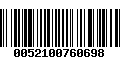 Código de Barras 0052100760698