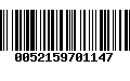 Código de Barras 0052159701147