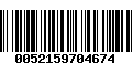 Código de Barras 0052159704674