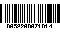 Código de Barras 0052200071014