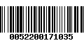 Código de Barras 0052200171035