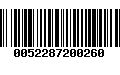 Código de Barras 0052287200260