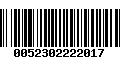 Código de Barras 0052302222017