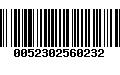 Código de Barras 0052302560232