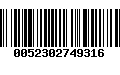 Código de Barras 0052302749316