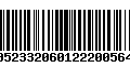 Código de Barras 00523320601222005641