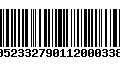 Código de Barras 00523327901120003385