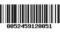 Código de Barras 0052459120051