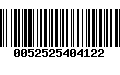 Código de Barras 0052525404122