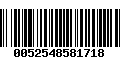 Código de Barras 0052548581718