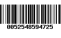 Código de Barras 0052548594725