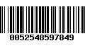 Código de Barras 0052548597849