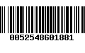 Código de Barras 0052548601881