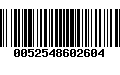 Código de Barras 0052548602604