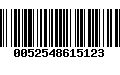 Código de Barras 0052548615123