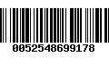 Código de Barras 0052548699178