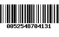 Código de Barras 0052548704131