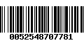 Código de Barras 0052548707781