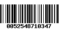 Código de Barras 0052548710347