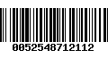 Código de Barras 0052548712112