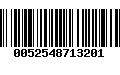 Código de Barras 0052548713201