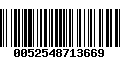 Código de Barras 0052548713669